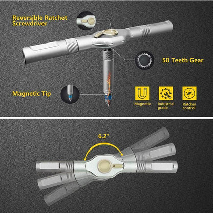 Compact 24-in-1 Magnetic Screwdriver Kit